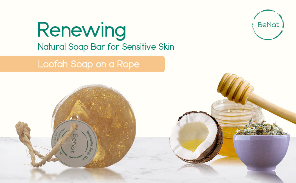 Chamomile, Honey & Coconut Loofah Soap Bar