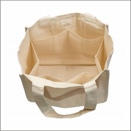 Reusable Grocery Tote with 6 Internal Compartments
