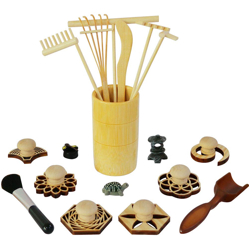 Zen Garden Rake & Stamp Tool Set