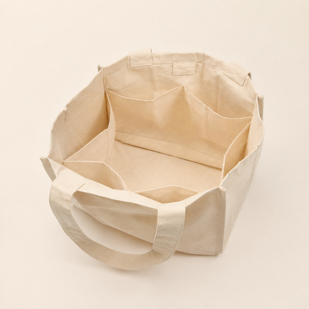 Reusable Grocery Tote with 6 Internal Compartments