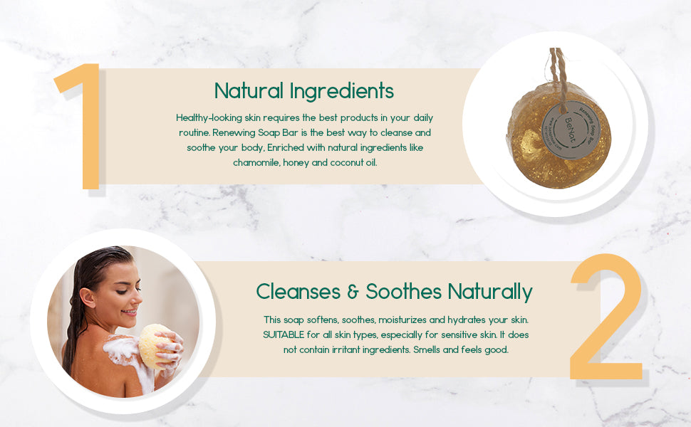 Chamomile, Honey & Coconut Loofah Soap Bar