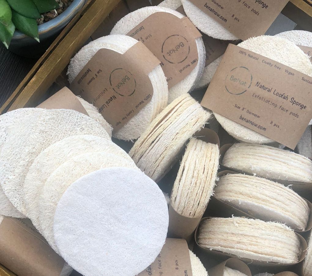 Natural Loofah Exfoliating Pads – 5 Pack